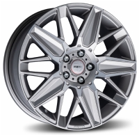 MOMO Evoluzione 8"X18-5/100  ET42 Matt Titan Silver Polished (625 Kg)